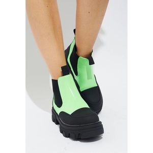 Stylish Green and Black Women's Boots
